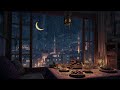 Cozy Evening Atmosphere 🌧️ Rainy Night Ramadan Background with Soft Rainfall Relaxation
