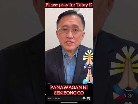 Panawagan ni Sen. Bong Go