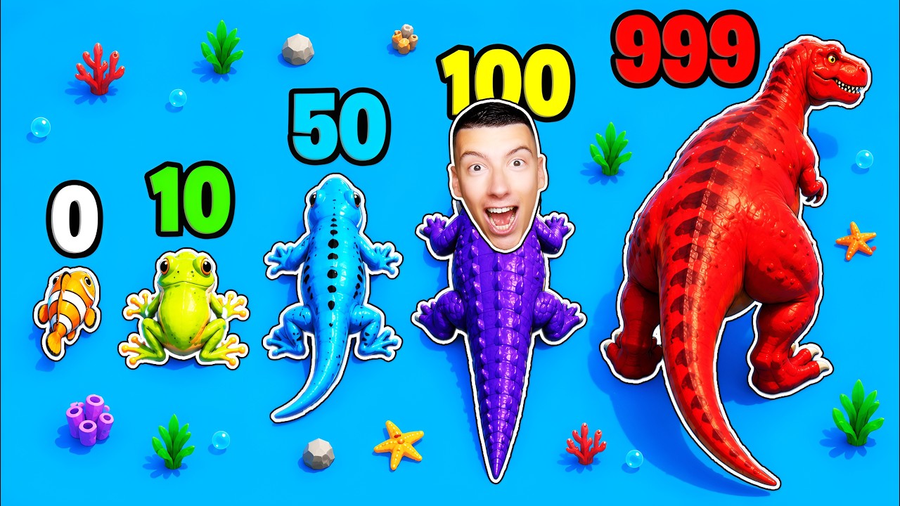Évolution d'un PETIT POISSON à un ÉNORME DINOSAURE !