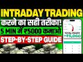 Intraday trading for begginers  intraday trading kaise kare in hindi  live trading