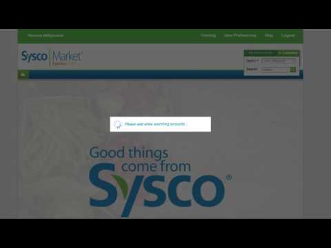 Sysco Marketplace login flow