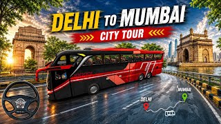 Delhi to Mumbai city tour bus simulator Indonesia | POV safely drive | Ultra Graphics Gameplay  screenshot 2