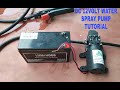 Dc 12 volt water spray pump tutorial
