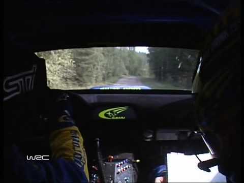 (HD)Onboard Petter Solberg Subaru Impreza WRC Finland Rally 2004 - Ouninpohja - P2