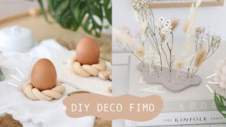 ✂ DIY DECO FIMO : Coquetier et support fleurs séchées super facile à réaliser  DIY pâte polymère