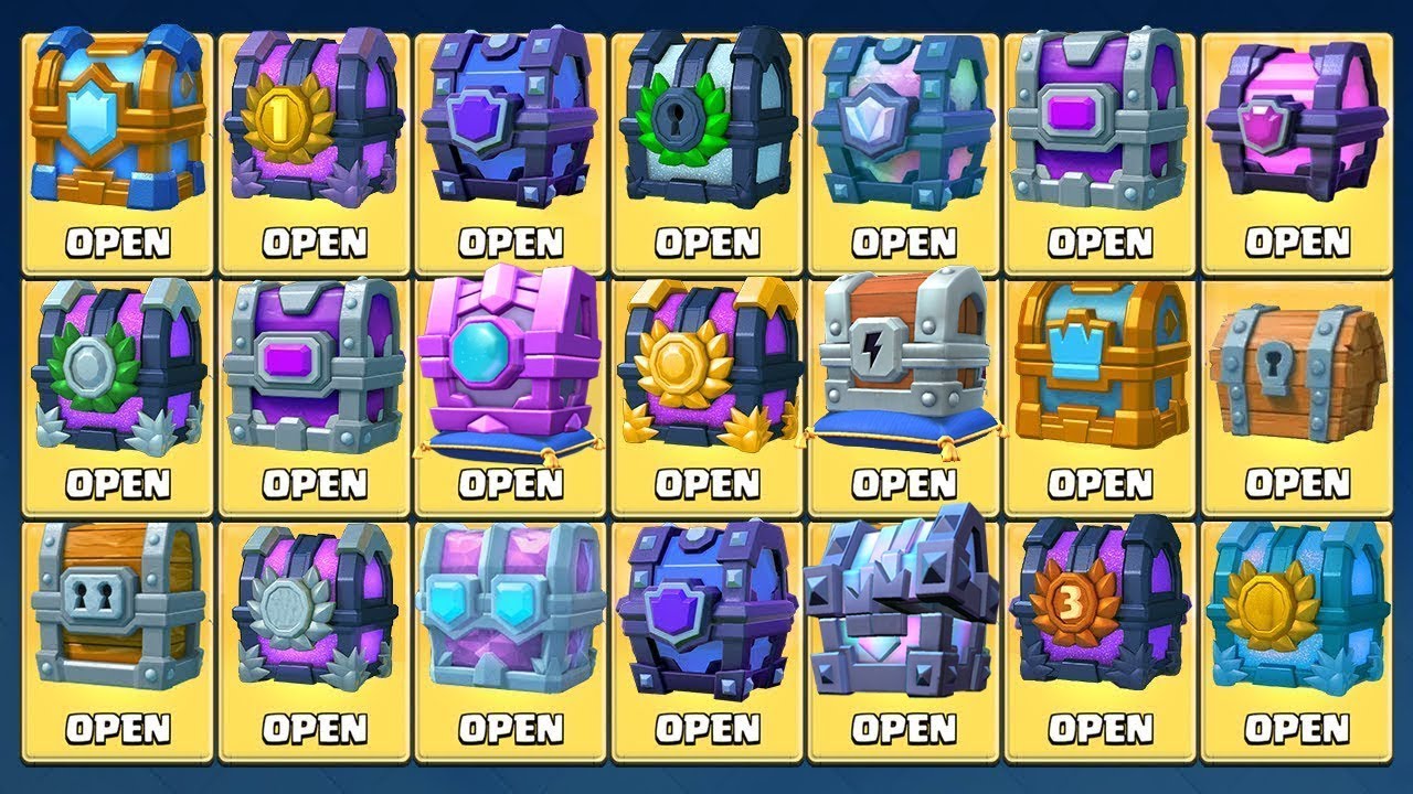 Opening Every Chest In Clash Royale All Chest Opening Fortune Chest Legendary Kings Chest Youtube