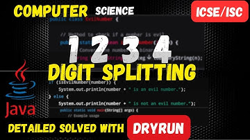 Digit Splitting in Java | ICSE Class 9 & 10 Java Program | Number Handling Explained Simply