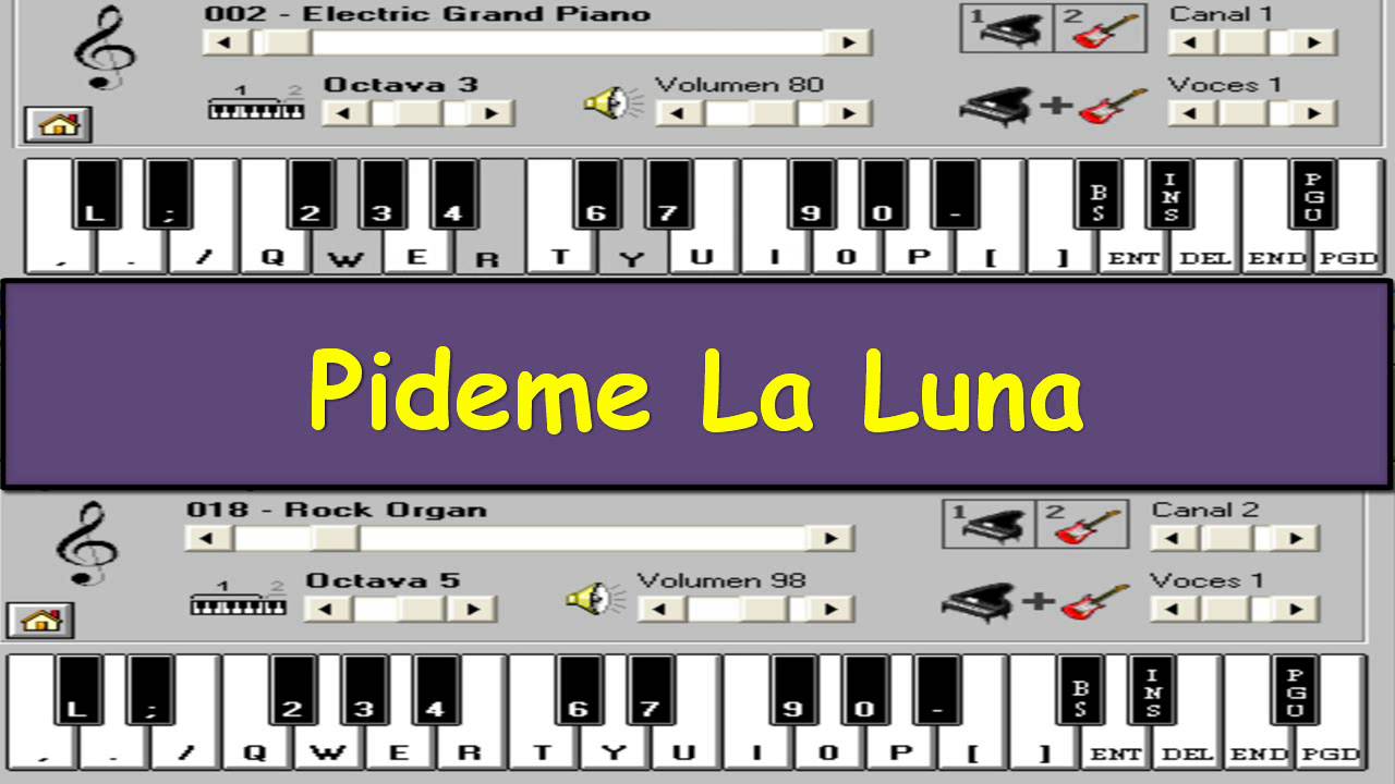 Pideme La Luna - Repiola - Piano electronico 2.5 - YouTube