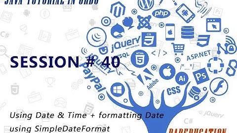 $Java Tutorial For Beginners 40 - Using Date & Time + formatting Date using SimpleDateFormat