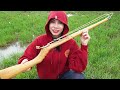 Wow, Amazing Girl Making Powerful Long Wooden Slingshot | DIY Unique Long Slingshot