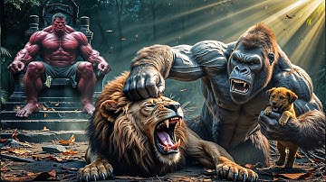 Epic Battle: Kong Saves Puppy From the Lion King 🦍🦁🐶 | Kong movie | Bigfoot movie