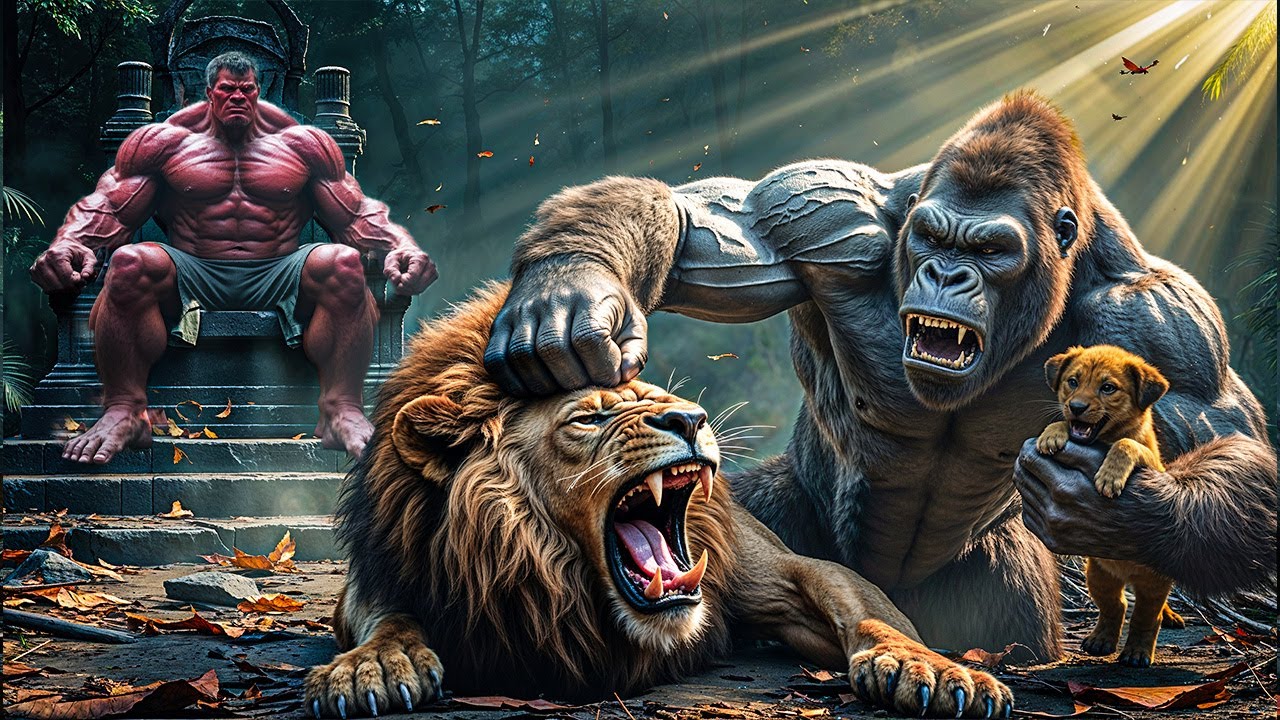 Epic Battle: Kong Saves Puppy From the Lion King 🦍🦁🐶 | Kong movie | Bigfoot movie