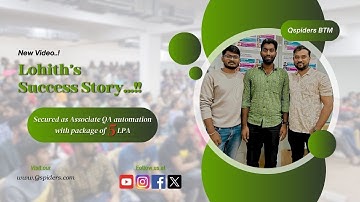 My Dream Job as an Associate QA Automation | Lohith V