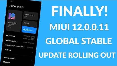 Miui 12.0.0.11 Stable Update Rolling out for Xiaomi device| Miui 12 Stable Update Relesed for tester