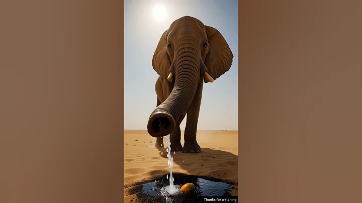 The elephant saved the mango tree from drying up by watering it 😭 #ai #tree #save #water