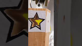 Crafting a Charming Star from a Single Piece of Wood! ✨