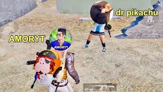 DR PIKACHU AND AMORYT | FIRST MATCH TOGATHER | PUBG MOBILE