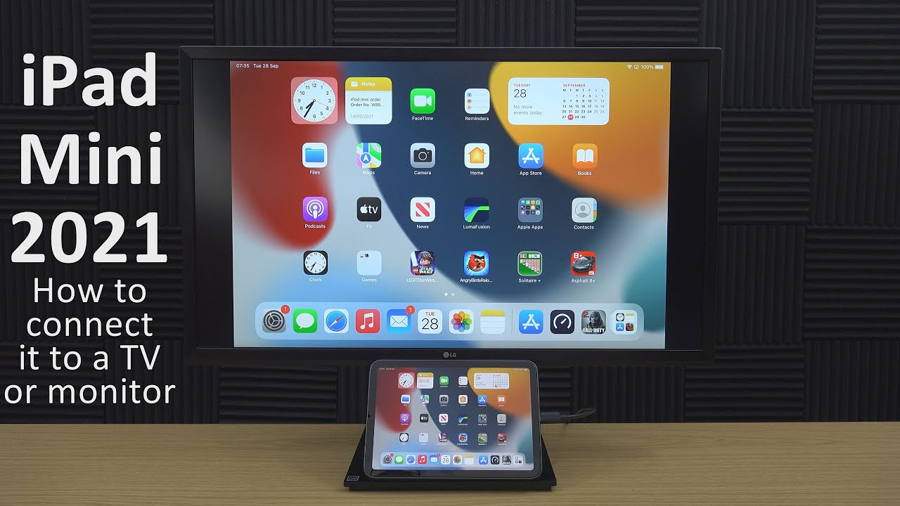 How to Connect iPad Mini 6 (2021) Your TV or Monitor Using USB-C to HDMI DP Alt Mode Cable - YouTube