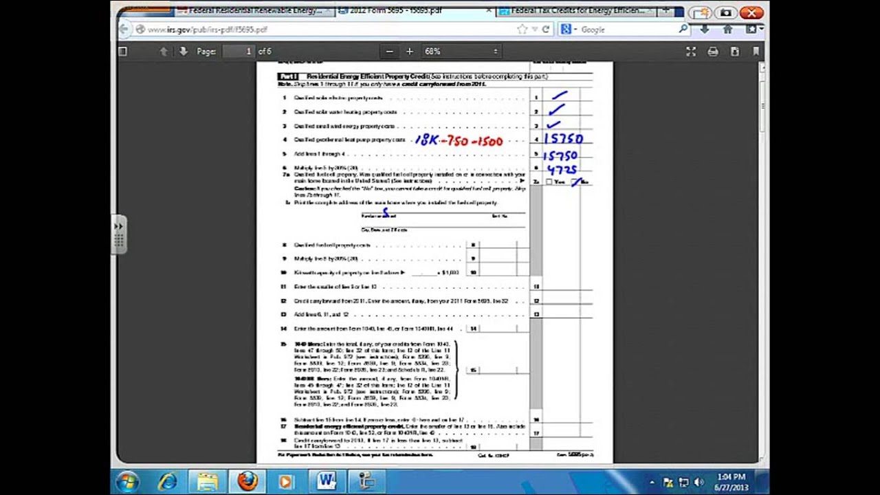 Form 5695 workout for geothermal - YouTube