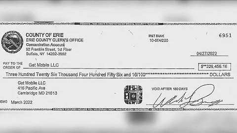 Audit uncovers counterfeit Erie County check