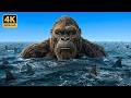 KING KONG Vs METAL EATING SHARKS Insane Ocean Battle Against Millions Of Sharks King Kong Movie 