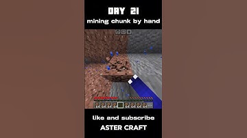 Day 21 of mining a whole chunk by hand in Minecraft #minecraft