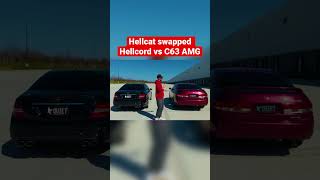 Hellcat swapped Hellcord vs C63 AMG #shorts