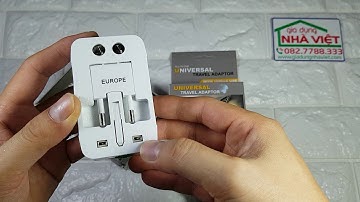 Ổ cắm – Phích cắm chuyển đổi du lịch quốc tế 2 cổng USB