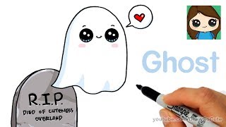 👻HOW TO DRAW A GHOST (HALLOWEEN) 👻 - HALLOWEEN DRAWINGS 