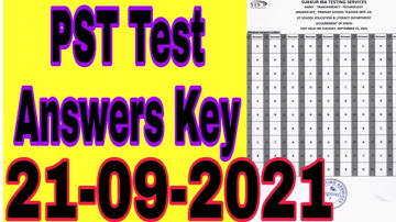 PST Test answers Key Today 21 September 2021 | Today pst test answers key