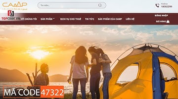 Mã code 47322. Code web bán hàng đồ đạc thiết bị đi Phượt du lịch - Theme wordpress | Topcode.vn