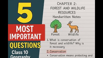 Class 10 Geography: 5 Most Important Questions | Forest & Wildlife | Board Exam 2025-26