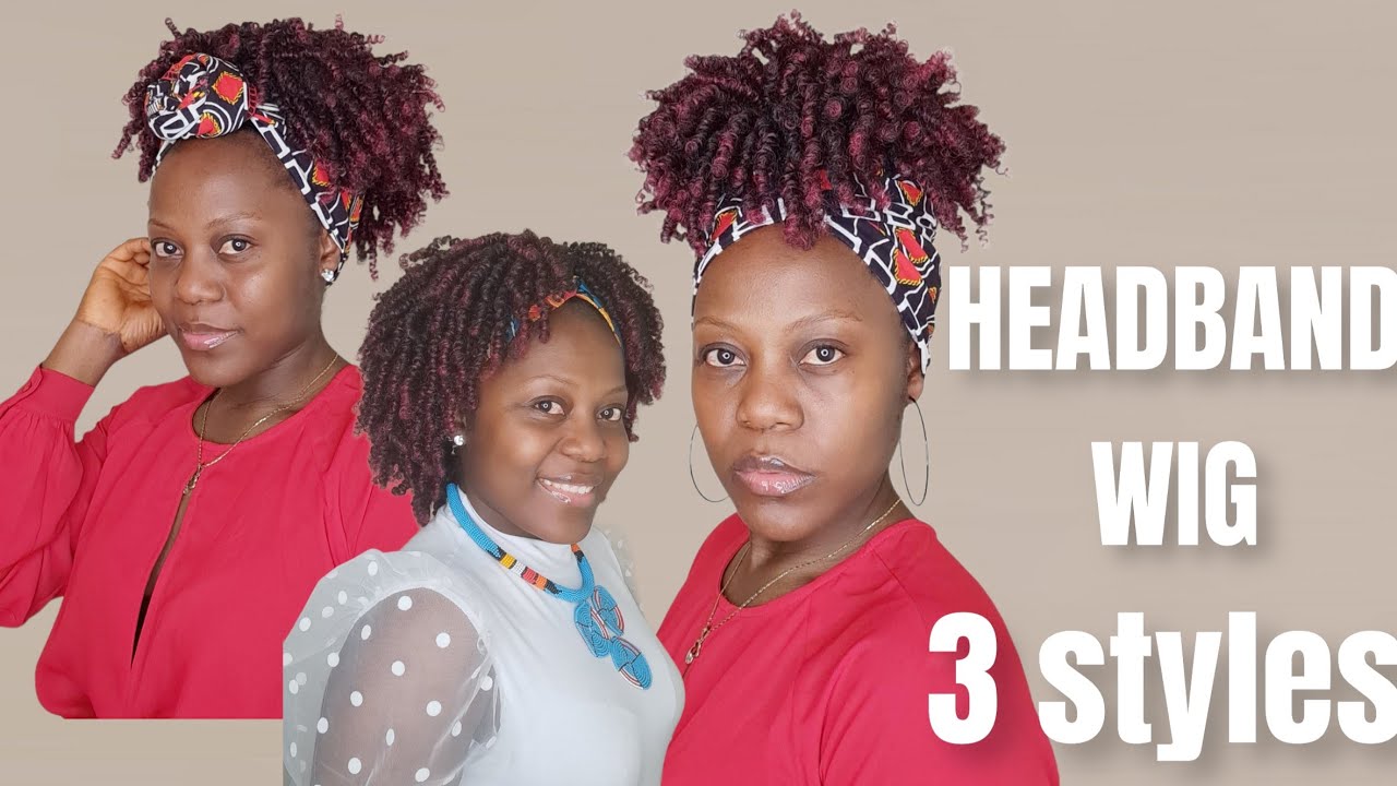 3 easy ways to style your headband wig/DIY headband wigs/ Headband wig