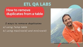 Find and remove duplicate records in a table | delete duplicates from a table