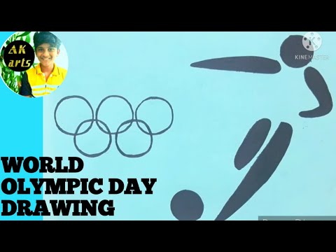 International Olympic Day poster drawing | World Olympic Day Easy Drawing | Olympic Day drawing |