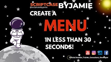 Creating a Custom Menu System in Under 30 Seconds! | ScriptcaseByJamie