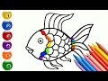 How to Draw a Big Fish in Bright Colors | Step by Step