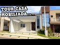 TOUR COMPLETO CASA DE 130m2 DECORADA E MOBILIADA, COM AMBIENTES INTEGRADOS EM CONDOMÍNIO FECHADO