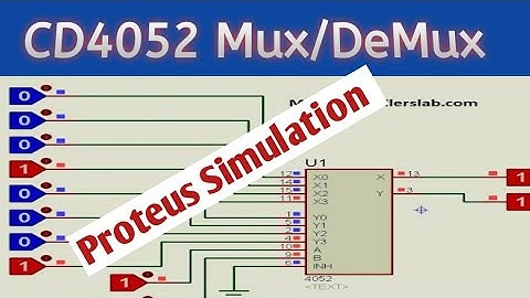 CD4052 4x1 multiplexer and demultiplexer Example with proteus simulation