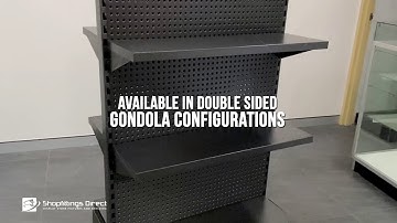 Narrow Aisle Volcano Pegboard Gondola Shelving System Pure Hammertone