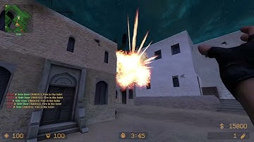 Counter Strike Source Dust 2 Night Bots #17 Using Found Weapon