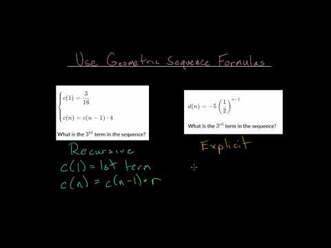 Geometric Sequence Formulas
