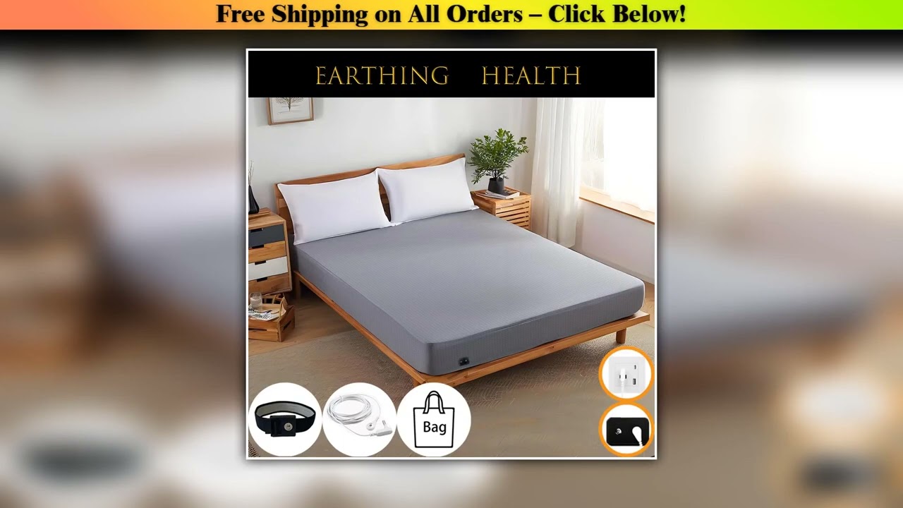 10% Silver Fiber Earthing Fitted Bed Sheets Conductive Grounded Bedsheet Anti-ESD Relieve Pressure
