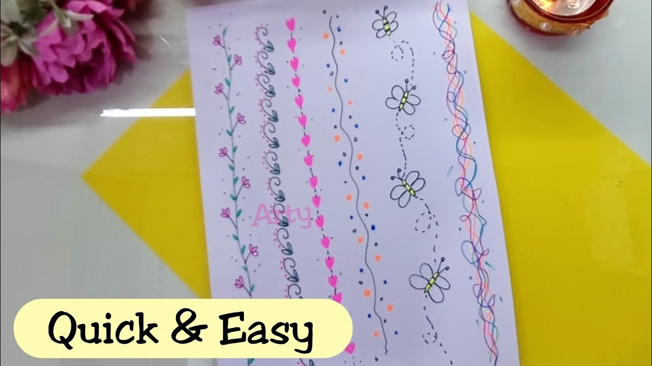 Easy Border Designs For Paper