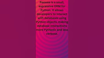 Python ORM: Peewee