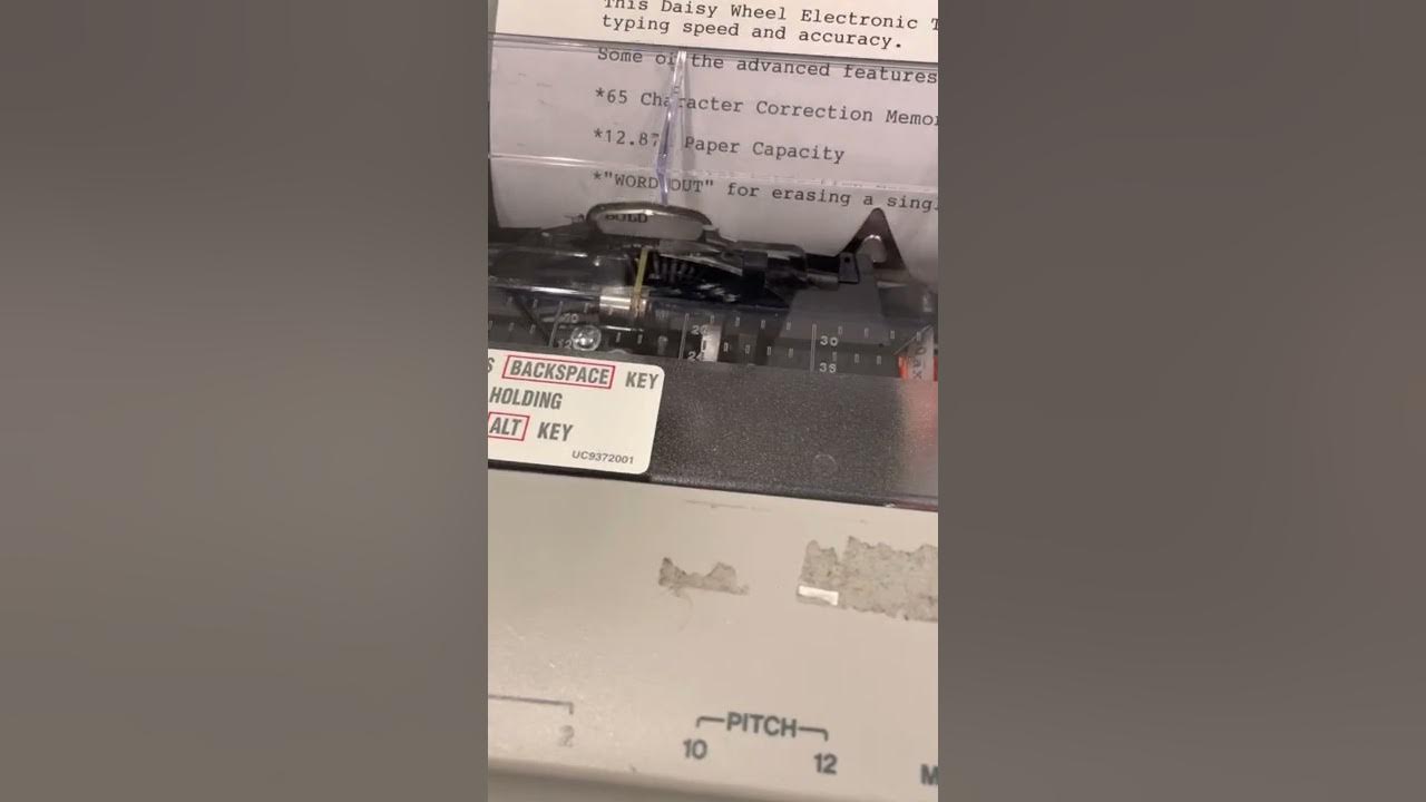 Brother GX6750 Electric typewriter test YouTube