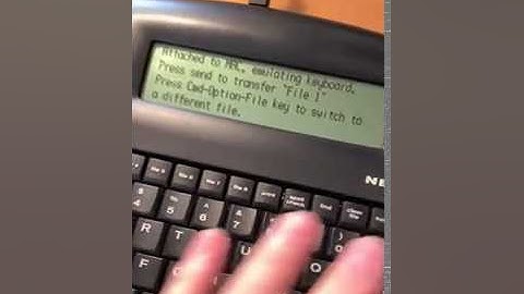 AlphaSmart Neo2 transferring a file to my Mac