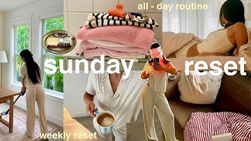SUNDAY RESET ROUTINE🫧 deep cleaning + productive prep for the week