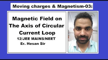 Moving charges & Magnetism-03: Magnetic Field on the Axis of Circular Current Loop|12/JEE MAINS/NEET