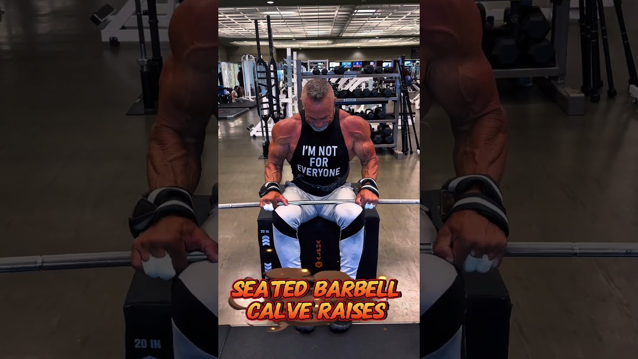 CALVES SEATED BARBELL CALVE RAISES #workout #muscle #motivation #exercise